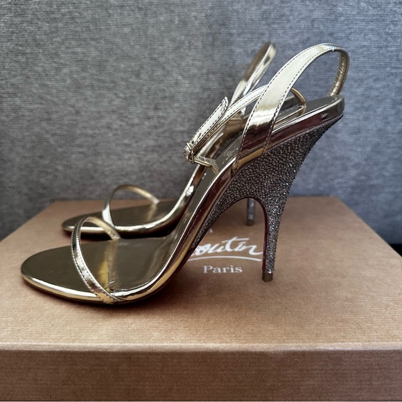 Christian Louboutin Arch Queen Crystal Embellished Sandal Metallic rhinestone - Picture 7 of 9